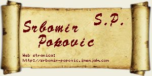 Srbomir Popović vizit kartica